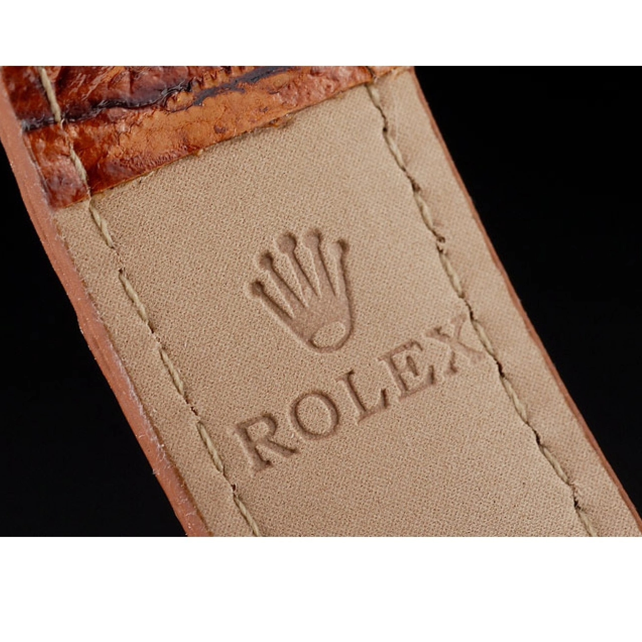 AAA Replica Watches Dial Leather Lady Daytona Steel Stainless Case Brown White Rolex Tachymeter Strap 0726